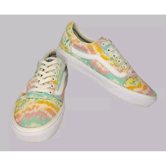 VANS Old Skool Low Shoes Sneakers Womens 8 Psychedelic Tie Dye Pastel 500714 - Picture 13 of 13